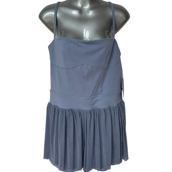 Blogilates Barre Romper Troposphere Blue Gray Purple One Piece Women's Size XL - Picture 1 of 11